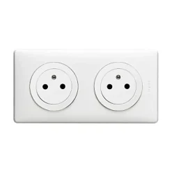Legrand Double prise saillie Céliane blanc