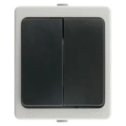 Zenitech Boite D'Encastrement-Double va et vient 10A IP54 Aquae