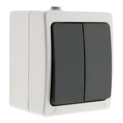 Zenitech Boite D'Encastrement-Double va et vient 10A IP54 Aquae
