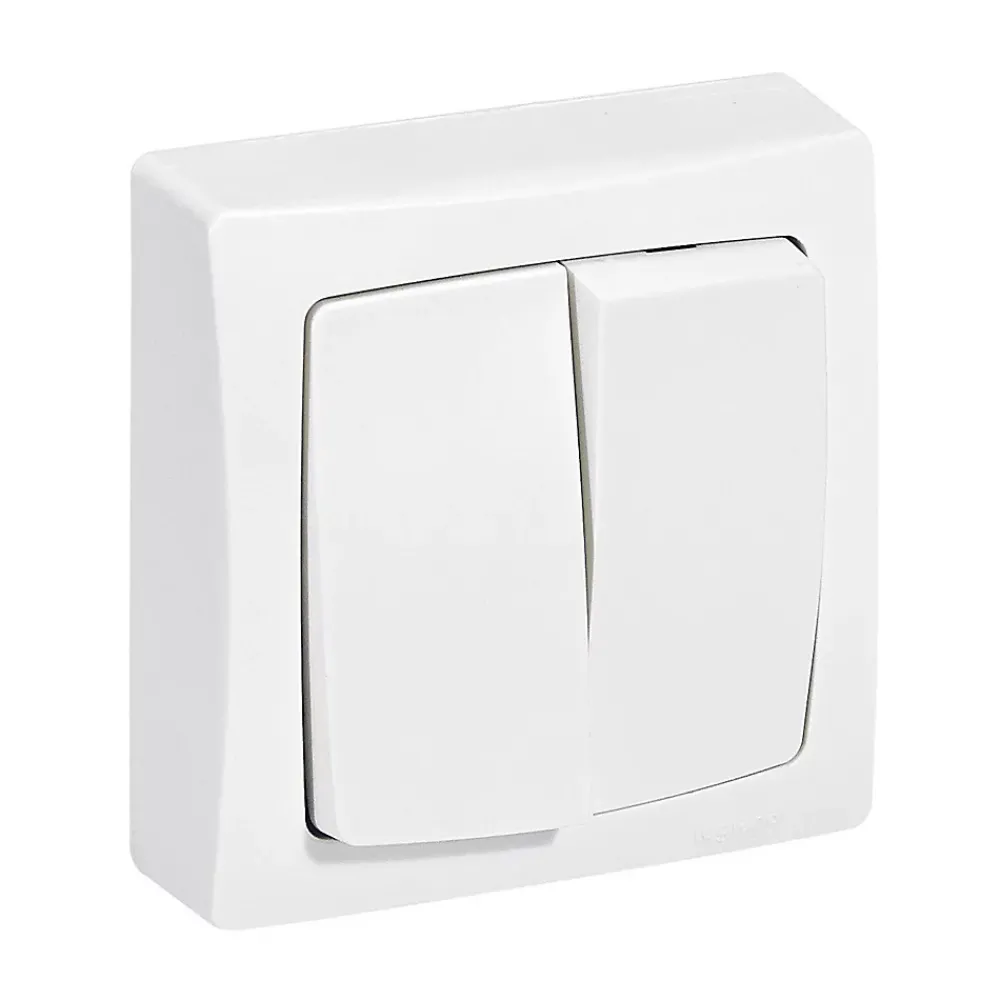 Legrand Interrupteur En Saillie-Double va-et-vient ASL blanc