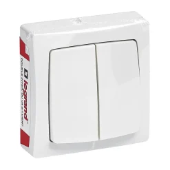 Legrand Interrupteur En Saillie-Double va-et-vient ASL blanc