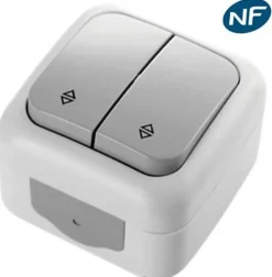 Viko By Panasonic Interrupteur Étanche-Double va et vient étanche IP54 - - Gris - NF