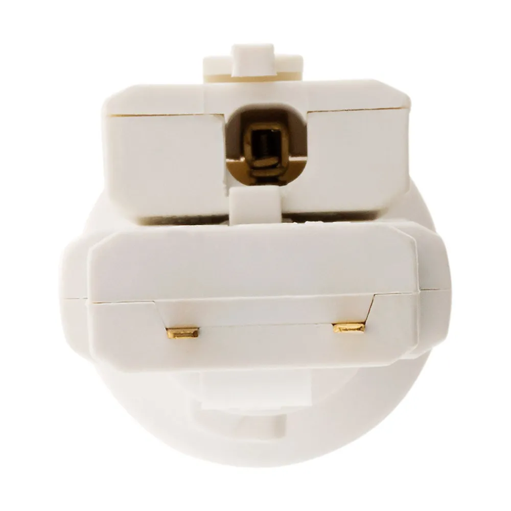 Zenitech Douille Électrique-Douille avec Fiche DCL 6A 250V B22 - Blanc -