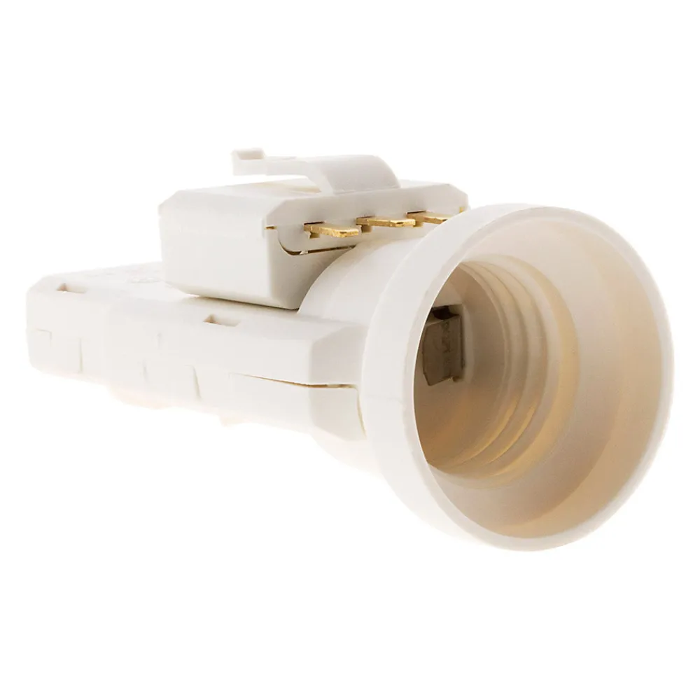 Zenitech Douille Électrique-Douille avec Fiche DCL 6A 250V B22 - Blanc -
