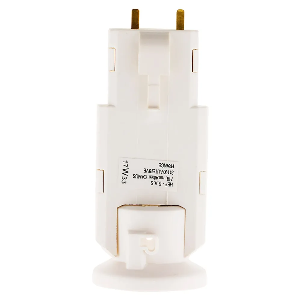 Zenitech Douille Électrique-Douille avec Fiche DCL 6A 250V B22 - Blanc -