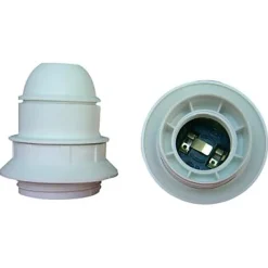 Diall Douille culot E27 thermoplastique simple bague blanc