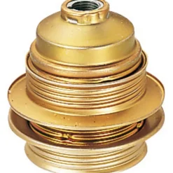 Lebenoid Douille Électrique-Douille E27 acier laitonné - Raccord diamètre 10mm - Lébénoïd