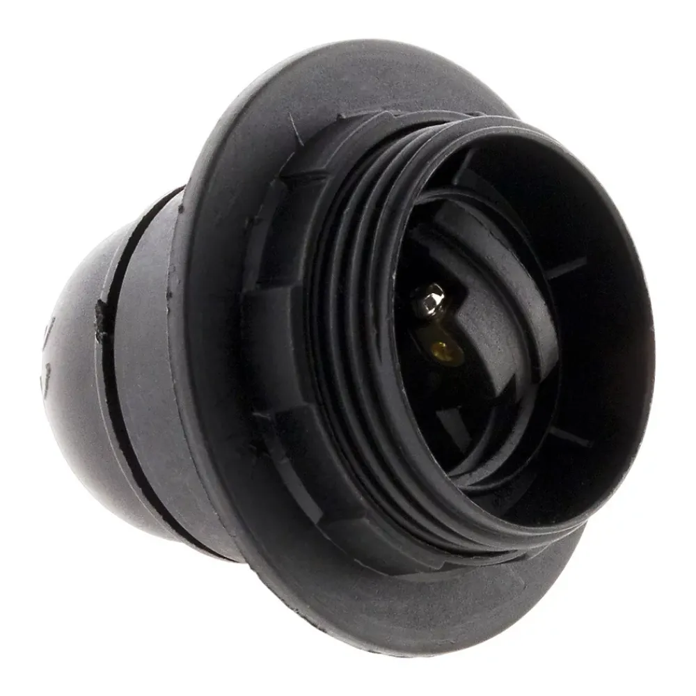 Zenitech Douille Électrique-Douille E27 + bague - Noir -