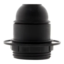 Zenitech Douille Électrique-Douille E27 + bague - Noir -