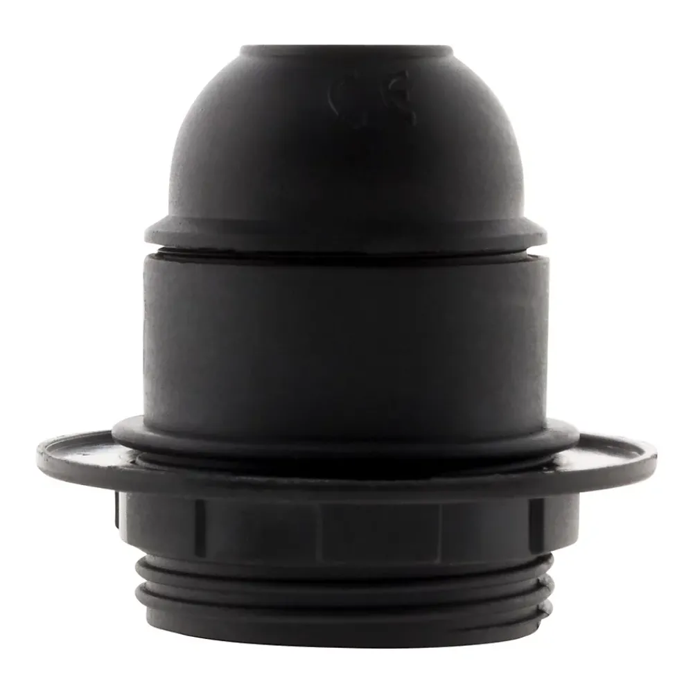 Zenitech Douille Électrique-Douille E27 + bague - Noir -