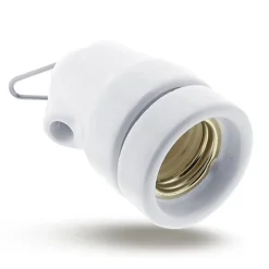 Lnd Douille E27 Blanche en Porcelaine Élégance Lumineuse pour l'Été