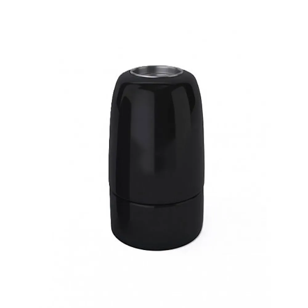 Lnd Douille Électrique-Douille E14 en Porcelaine Noire Vintage Élégance Rétro pour Illuminer Votre Intérieur