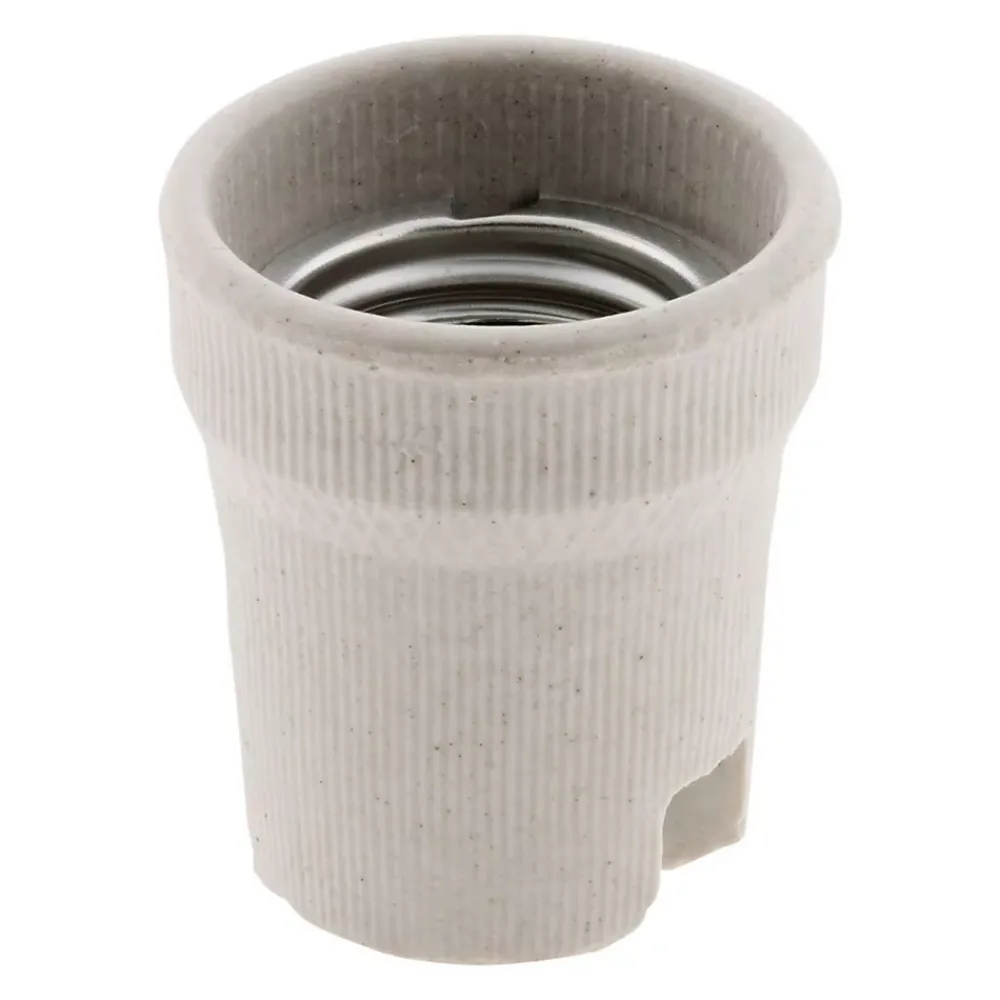 Zenitech Douille E27 porcelaine à vis - Blanc -