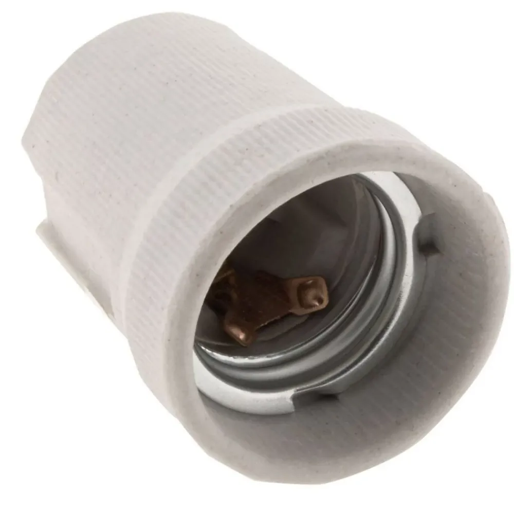 Zenitech Douille E27 porcelaine à vis - Blanc -