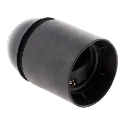 Zenitech Douille Électrique-Douille lisse sans bague E27 - Noir -