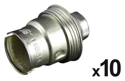 Zenitech 10 Douilles B22 Acier laitonné