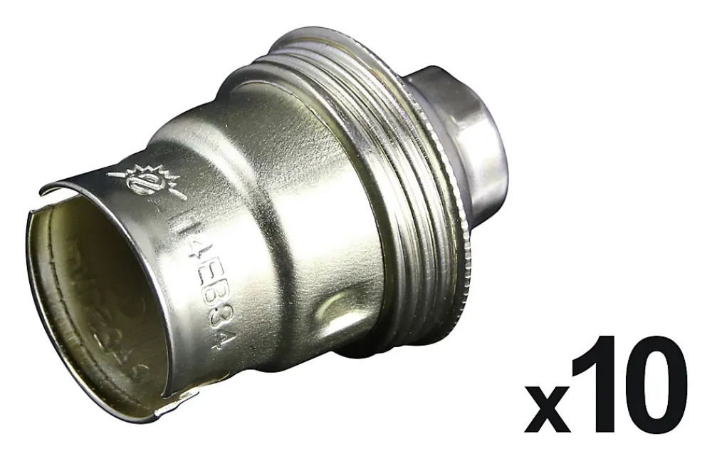 Zenitech 10 Douilles B22 Acier laitonné