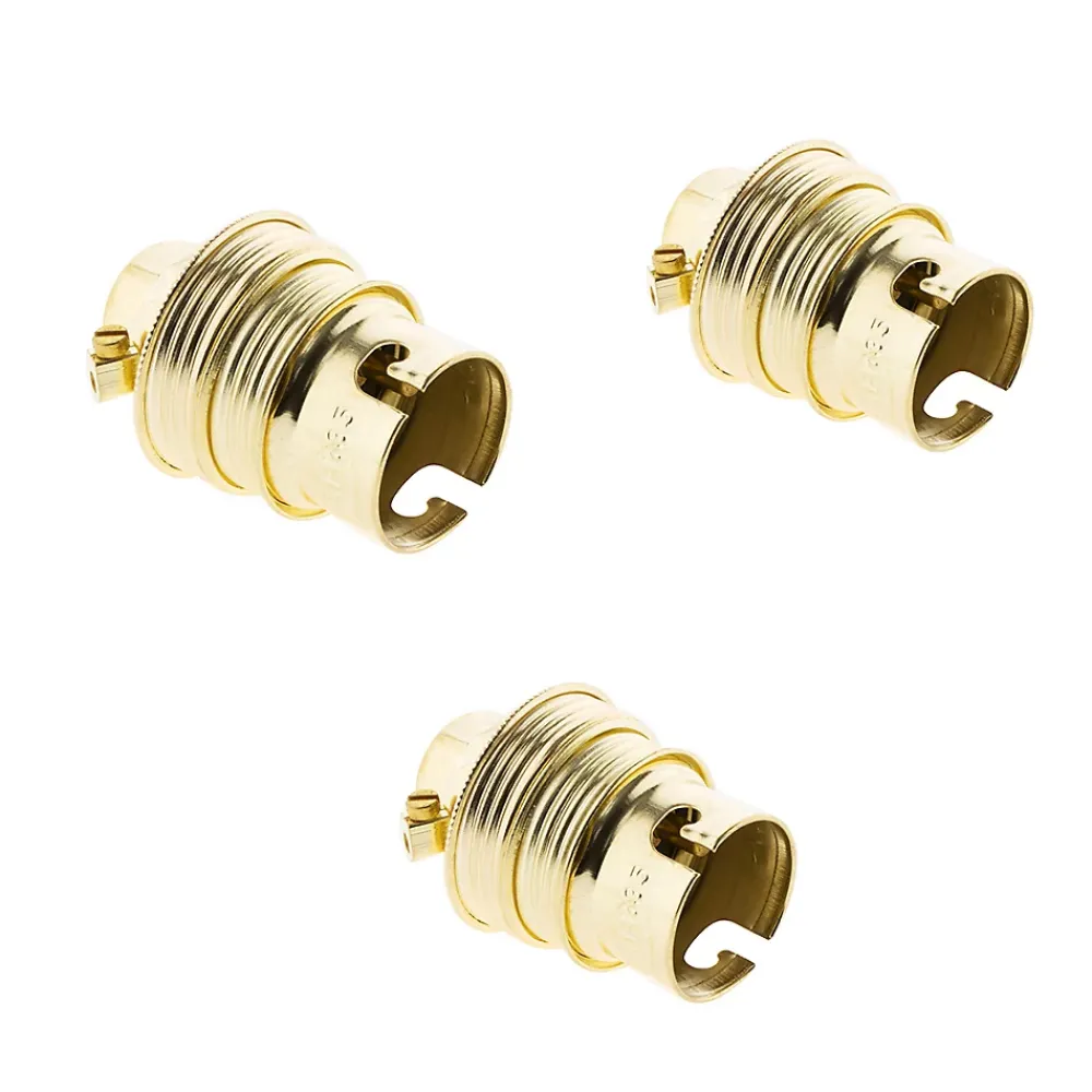 Zenitech Douille Électrique-3 douilles B22 acier laitonné