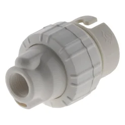 Zenitech 3 douilles B22 en nylon avec 1 bague - Blanc -