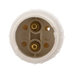 Zenitech 3 douilles B22 en nylon avec 1 bague - Blanc -