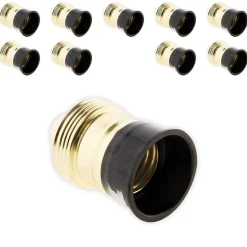 Zenitech 10 Douilles E27 Acier Laitonné collerette bakélite