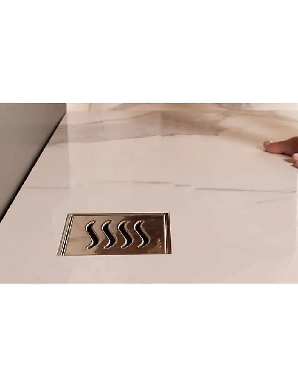 Karag Drain de douche carré en acier inoxydable CONFLUO TIDE 15x15 cm