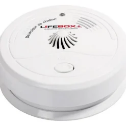 Détecteur De Fumée|Détecteur De Fumée, Gaz Et Protection Incendie-Détecteur de feu et de chaleur cuisine Lifebox DETCC01