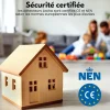 Aroha Détecteur de fumée Safety Pro Mini - Batterie 10 ans - Détecteur de fumée - Alarme incendie - 2 pièces