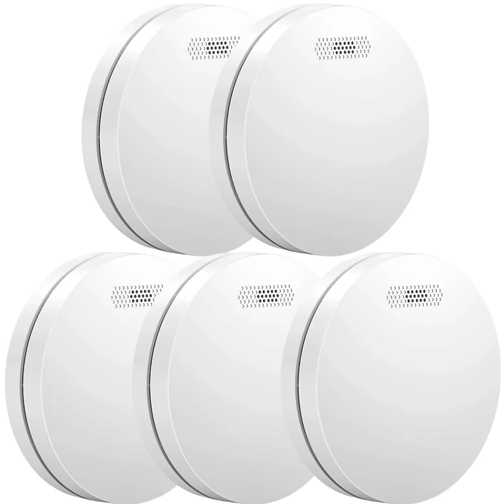 Aroha Détecteur de fumée Safety Pro - Batterie 10 ans - Détecteur de fumée - Alarme incendie - 5 pièces