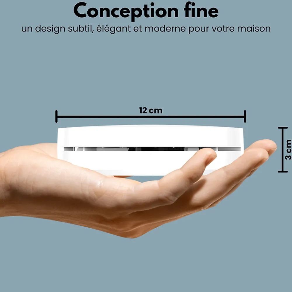 Aroha Détecteur de fumée Smart Connect & Link connectable et WiFi - Alarme incendie connecte Tuya et Smartlife - 3 pieces