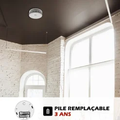 Kyf Détecteur De Fumée|Détecteur De Fumée-Détecteur de fumée CE Pile remplaçable 3 ans