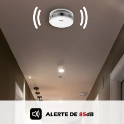 Kyf Détecteur De Fumée|Détecteur De Fumée-Détecteur de fumée CE Pile remplaçable 3 ans