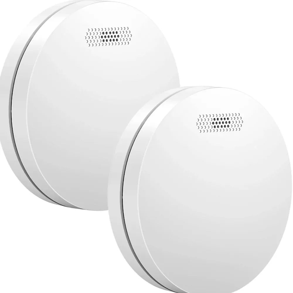 Aroha Détecteur de fumée/chaleur connectable Link - Batterie 10 ans - Capteur de fumée interconnecté - Alarme incendie - Pack de 2