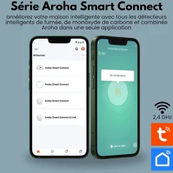 Aroha Détecteur De Fumée|Détecteur De Fumée, Gaz Et Protection Incendie-Détecteur de fumée et de monoxyde de carbone Smart Connect WiFi - Batterie 10 ans - Alarme incendie et CO - 2 pièces