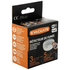 Evacuate Détecteur de fumée wifi Tuya 5 ans