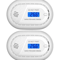 Aroha Détecteur De Monoxyde De Carbone Et Gaz-Détecteur de monoxyde de carbone interconnecté Link - Batterie 10 ans - Alarme de CO - Portable - 2 pièces