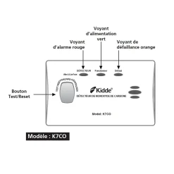 Kidde Détecteur De Monoxyde De Carbone Et Gaz|Détecteur De Fumée, Gaz Et Protection Incendie-Détecteur de monoxyde de carbone 7CO
