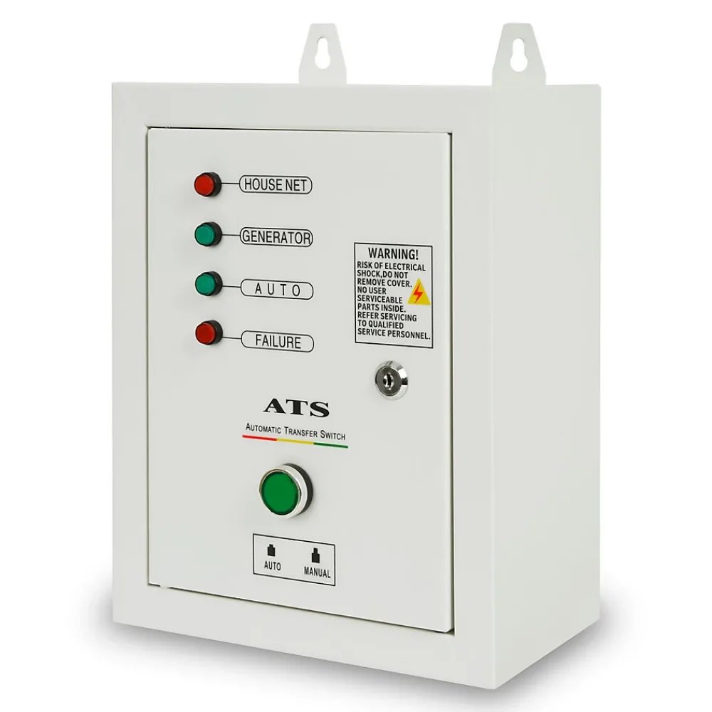 Eberth ATS commutateur de transfert automatique 3 phases jusqu'à 10kW, 400V tension de service, câble de commande 1,5m ATS inclus