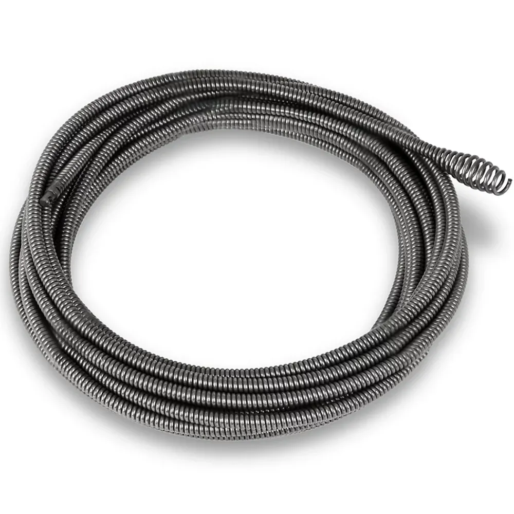 Eberth Spirale 7,6m Pièce de Rechange pour Nettoyeur de Tuyaux, Boring Bulb Cutter Tête, Diamètre 11mm, tuyaux diamètre 2-5cm