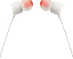 JBL Enceinte, Écouteur Et Casque-Ecouteurs filaires T110 blanc avec microphone