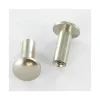 Vis Express Écrou-Ecrou Relieur Tête bombée M4X12 4X14 Laiton chrome - 1 pièce