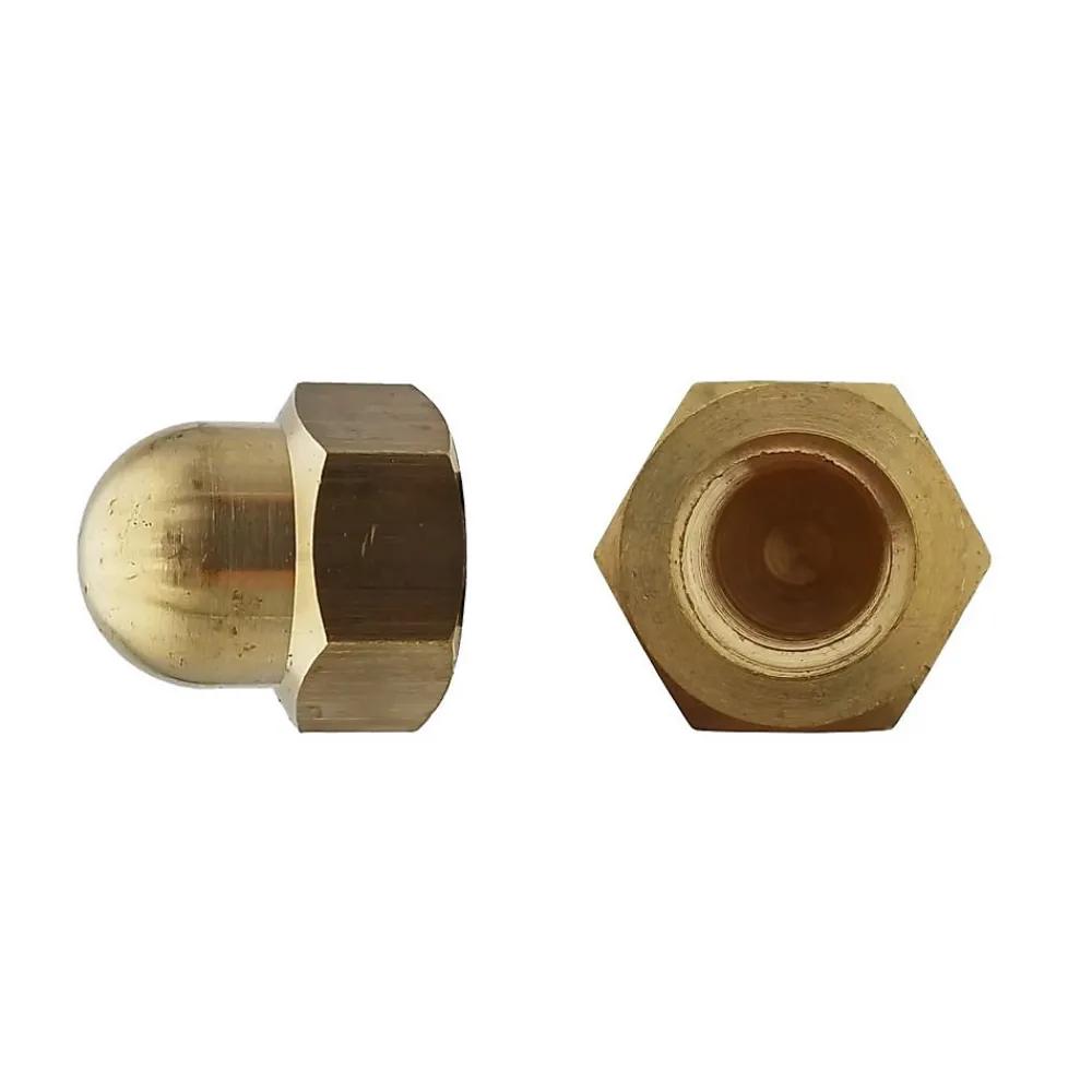 D-Work Écrou-200 Ecrous Borgnes M5 mm - DIN 1587 - Laiton -