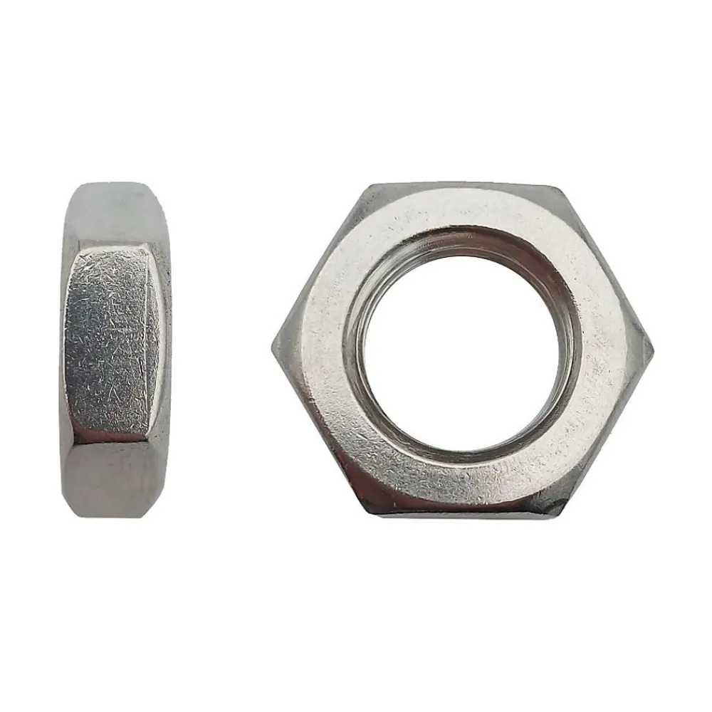 D-Work Écrou-100 Ecrous Hexagonaux Bas M10 mm - DIN 439 - Inox A2 -