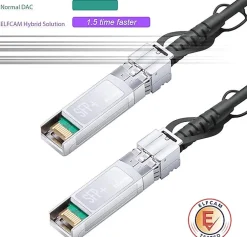 Elfcam-shop Elfcam - Câble DAC SFP+ à SFP+ 10Gb - 1m, Twinax Attache Directe, Haute Performance