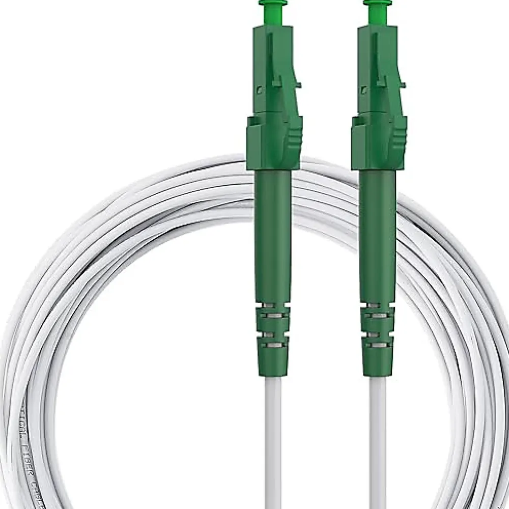 Elfcam-shop Câble, Fil Et Cordon D'Alimentation-Elfcam - Câble Fibre Optique LC/APC à LC/APC - 20m (Jaune), Jarretière Optique Simplex Monomode 9/125um LSZH