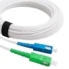 Elfcam-shop Elfcam - Câble Fibre Optique SC-APC à SC-UPC - 15m (Blanc), Jarretière Optique 9/125um, Compatible Freebox, Livebox