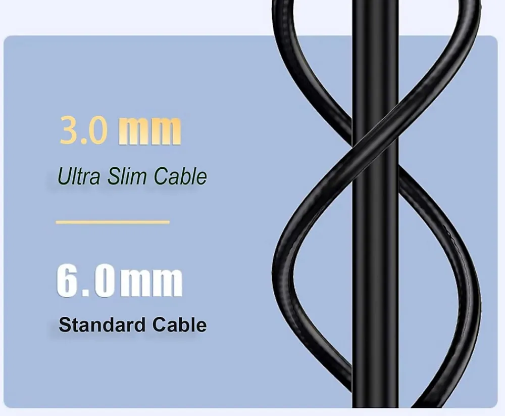 Elfcam-shop Câble Et Connectique Réseau-Elfcam - Câble RJ45 Cat 6 Slim 1m (Noir) - 32AWG Ultra Fin, Réseau LAN/WAN, Haut Débit, Idéal PC, Box, Routeur