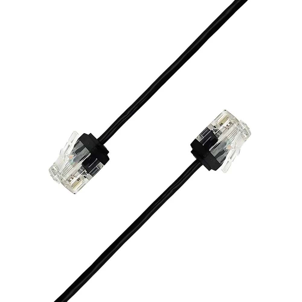 Elfcam-shop Câble Et Connectique Réseau-Elfcam - Câble RJ45 Cat 6 Slim 1m (Noir) - 32AWG Ultra Fin, Réseau LAN/WAN, Haut Débit, Idéal PC, Box, Routeur