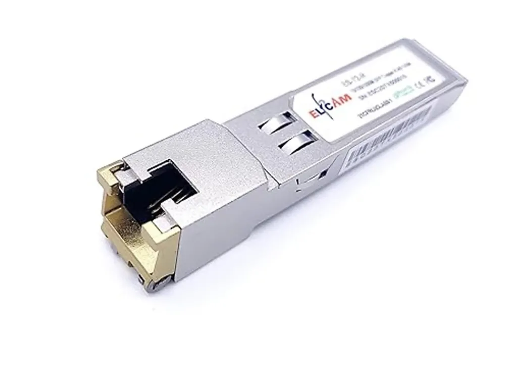 Elfcam-shop Box Domotique-Elfcam - Lot de 2 Modules SFP RJ45 Cuivre 1,25 Gbps - 10/100/1000Base-T, Transceivers Haute Compatibilité Multi-Rate