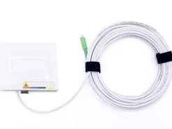 Elfcam-shop Elfcam - 10m Câble Fibre Optique SC/APC à SC/APC, Simplex Monomode 4,0mm avec PTO, Rallonge Fibre sans Perte